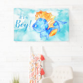 Dino Baby Boy Duschbanner Banner (Insitu)
