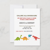 Dino Bash Einladung (Vorderseite)