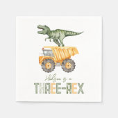 Dino Bau Drei Rex Napkins Serviette (Vorderseite)
