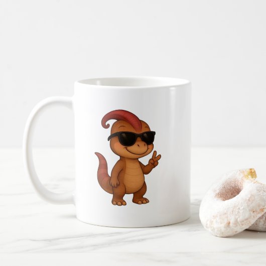 Dino‑Becher für gute Laune "Kammli „Cool“  Kaffeetasse (Mit Donut)