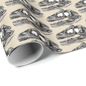 DINO - Beige glänzende Wrapping Paper, 30" x 6' Geschenkpapier (Rolleneckpunkt)