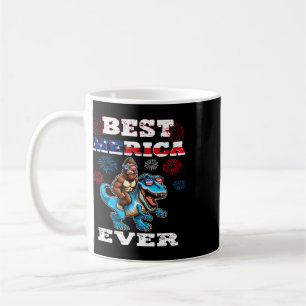 Dino Bigfoot 4. Juli 1776 Jungen Amerikanische Fla Kaffeetasse