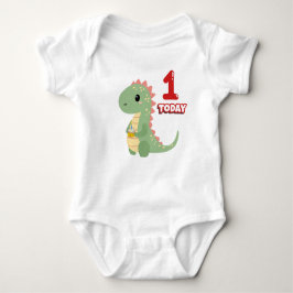 Dino Birthday 1 Heute Baby Strampler