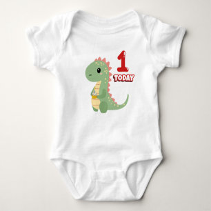 Dino Birthday 1 Heute Baby Strampler