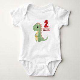 Dino Birthday 2 Heute Baby Strampler