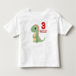 Dino Birthday 3 Heute Kleinkind T-shirt