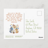 Dino Birthday Bash Postkarte (Rückseite)