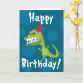 Dino Birthday Card Karte (Gelbe Blume)