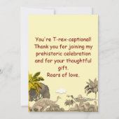 Dino Birthday Danke Karte - Kinder (Rückseite)