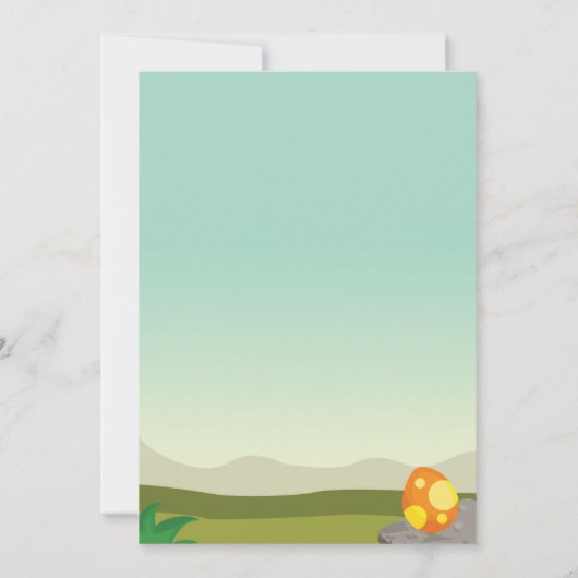 Dino Birthday Einladung Dinosaur Party (Rückseite)