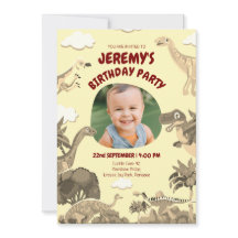 Dino Birthday Einladung mit Foto - Baby | Kid Part