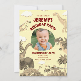 Dino Birthday Einladung mit Foto - Baby | Kid Part