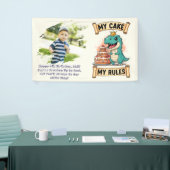 Dino Birthday King My Cake My Rules Banner (Messeveranstaltung)
