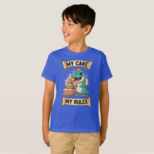 Dino Birthday King My Cake My Rules T-Shirt