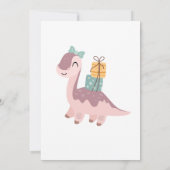 Dino Birthday Party Boho Einladung (Rückseite)