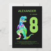 Dino Birthday Party Einladung (Vorderseite)