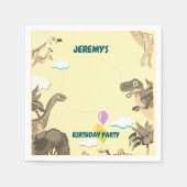 Dino Birthday Party Napkins - Kinder Serviette (Vorderseite)