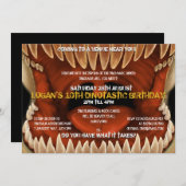 Dino Bite - monströse Dinosaurier-Party Einladunge Einladung (Vorne/Hinten)