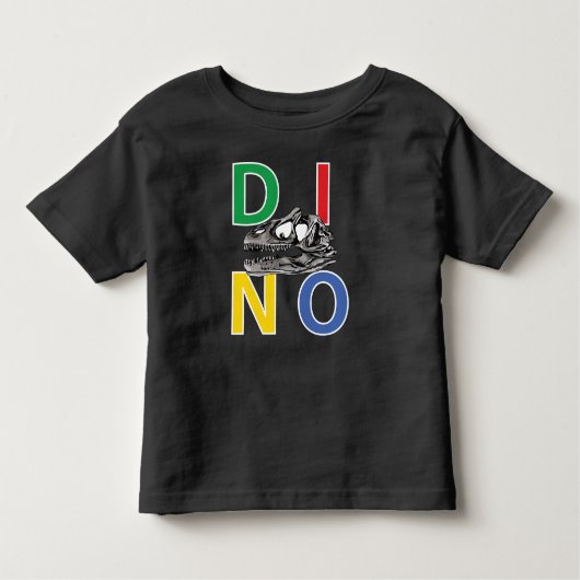 DINO - Black Toddler Fine Jersey T - Shirt (Vorderseite)