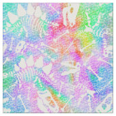 Dino Bone Dig Rainbow Stoff (Nahaufnahme)