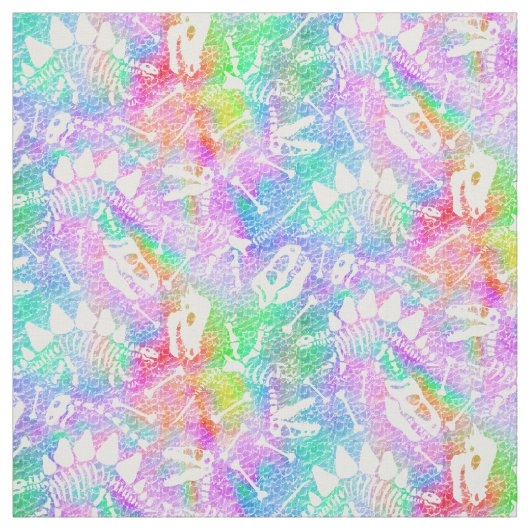 Dino Bone Dig Rainbow Stoff (Muster)