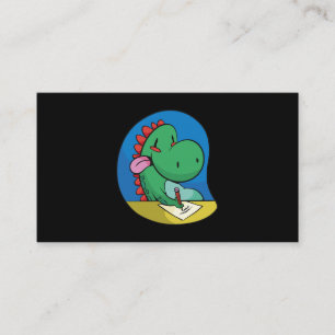 Dino Book Dinosaur Bookworm PaleontologeWrit Visitenkarte