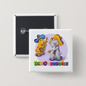 Dino-Buddies™ Knopf - Mariachi-Szene Button (Vorne & Hinten)