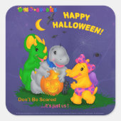 Dino-Buddies™ Stickers - Halloween-Szene (Vorderseite)