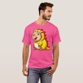 Dino Capybara Groovy Halloween Capybara Dinos T-Shirt (Vorne ganz)