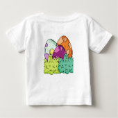 Dino Chick 2 Baby Fine Jersey T - Shirt (Rückseite)