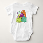 Dino Chick Baby Jersey Bodysuit Baby Strampler (Rückseite)