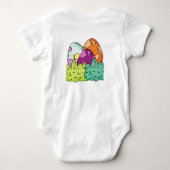Dino Chick Baby Jersey Bodysuit Strampler (Rückseite)