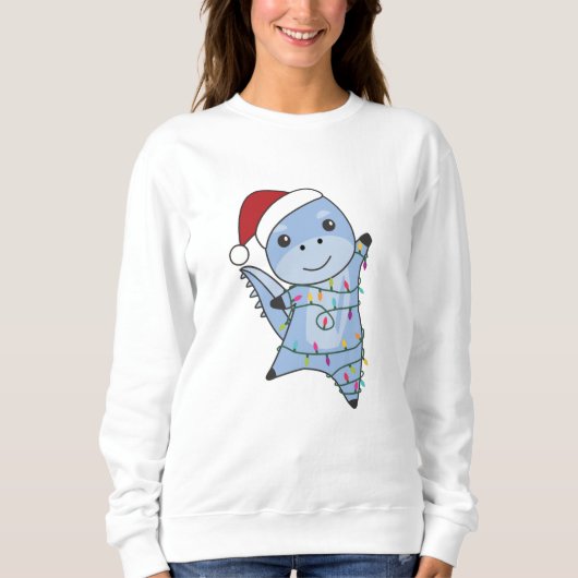 Dino Christmas Dinos Winter Animals Sweatshirt (Vorderseite)