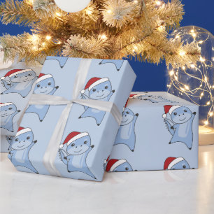 Dino Christmas Dinos Winter Animals Wrapping Paper Geschenkpapier
