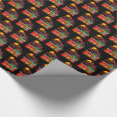 Dino Christmas - Dinosaurier-Strümpfe Geschenkpapier (Ecke)