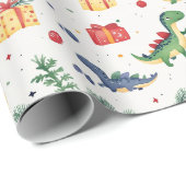 Dino Christmas Geschenkpapier (Rolleneckpunkt)