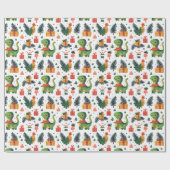 Dino Christmas Geschenkpapier (Flach)
