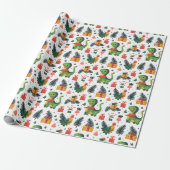 Dino Christmas Geschenkpapier (Ungerollt)
