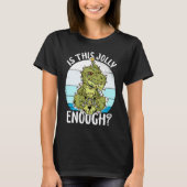 Dino Christmas Lights Is This Jolly Enough Xmas Gr T-Shirt (Vorderseite)