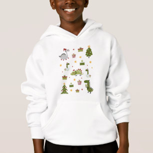 Dino Christmas Novelty white boys Sweatshirt