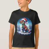 Dino Christmas T-rex Tyrannosaurus Rex Dino Xmas T T-Shirt (Vorderseite)