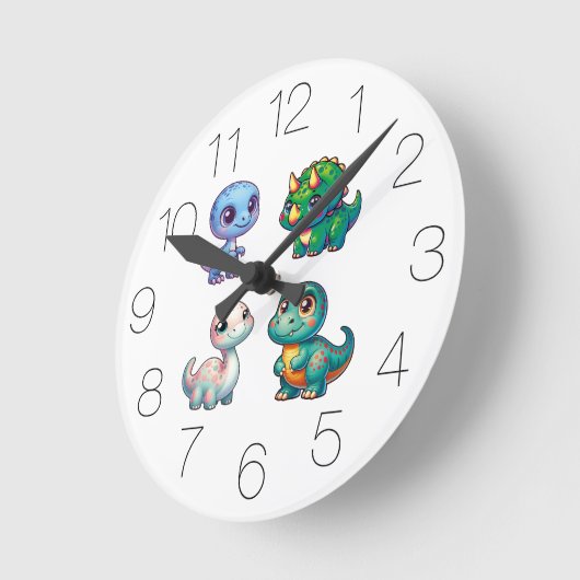 Dino Clock Runde Wanduhr (Winkel)