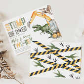 Dino Construction 2. Geburtstag Einladung