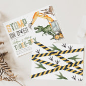 Dino Construction 3. Geburtstag Einladung