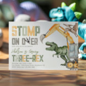 Dino Construction 3. Geburtstag Einladung