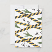 Dino Construction Party Vielen Dank Dankeskarte (Rückseite)