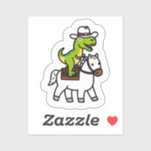 Dino Cowboy Rodeo Sticker (Blatt)