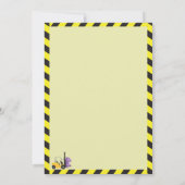 Dino Crew Bau 4. Geburtstag Dinosaurier Einladung (Rückseite)