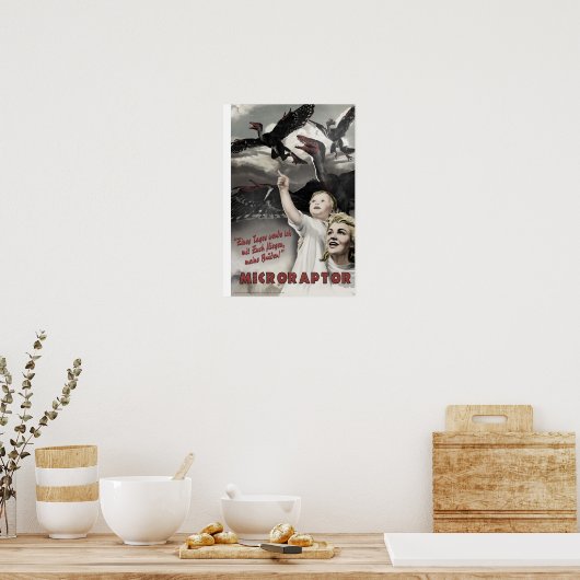 Dino D-Day: Microraptor Poster (Küche)