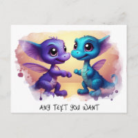 *~* Dino Dance AP48 Foto Einladung Drache Postkart